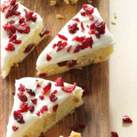Cranberry Bars with Cream Cheese Frosting