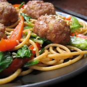 Chinese Spaghetti and Meatballs