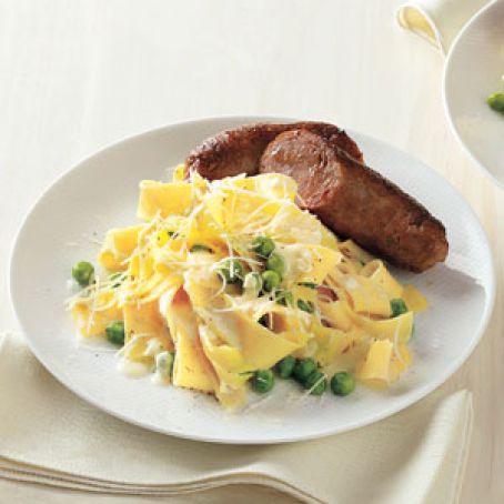 Pasta Carbonara With Spicy Sausage