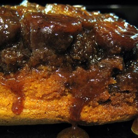 Upside Down Bananas Foster Cake