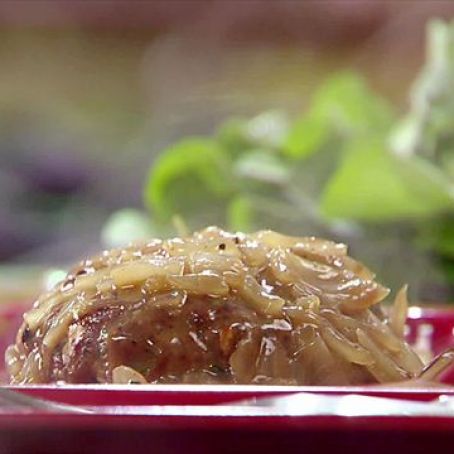 Salisbury Steak with Mashed Potatoes and Parsnips and Cress