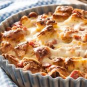 Three Cheese Strata with Ham