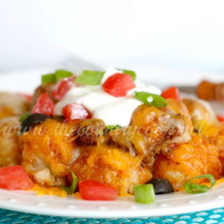 Tater Tot Enchilada Bake
