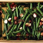 GREEN BEANS w/BLACKENED SAGE & HAZELNUTS
