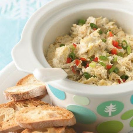 Slow Cooker Caesar Artichoke Dip