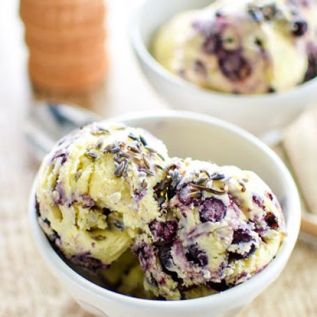 Lavender Blueberry Honey Ice Cream