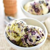 Lavender Blueberry Honey Ice Cream