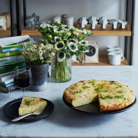 Potato-Scallion Frittata with Manchego Cheese