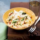 Creamy Orzo with Asparagus and Salmon