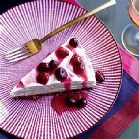 Frozen Maple Mouse Pie with Candied Cranberries