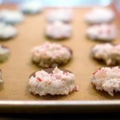 Chocolate candy cane cookies