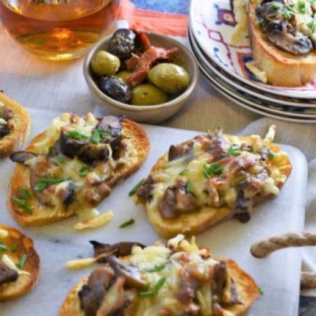 Mushroom Marsala & Gruyere Bruschetta