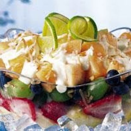 Layered Yogurt Fruit Salad