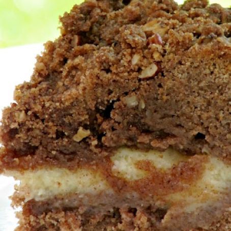 Cinnamon Cream Cheese Streusel Coffee Cake