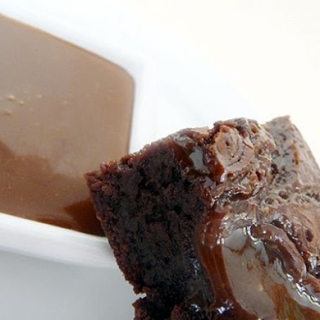 Brownies with Salted Caramel Sauce