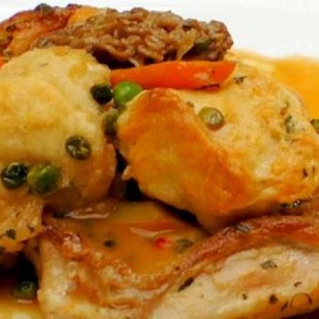 Stewed Rabbit and Biscuits (can be made with chicken)