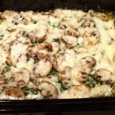 Chicken, Spinach and Mushroom Low-Carb Oven Dish