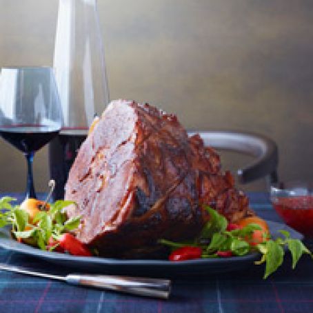 Smoky Glazed Ham with Red Pepper Jelly