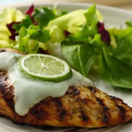 Grilled Margarita Chicken with Yogurt Sauce