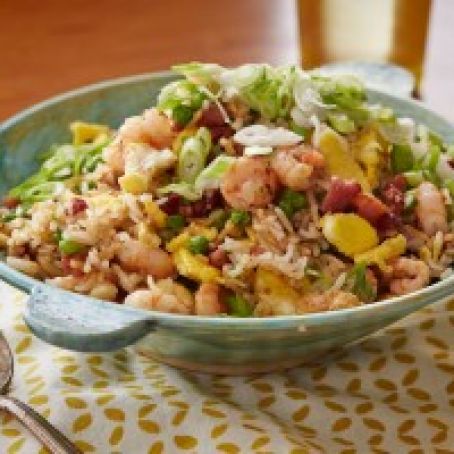 Bacon, Egg and Shrimp Fried Rice