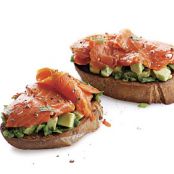 Open-Face Smoked Salmon and Avocado Sandwiches