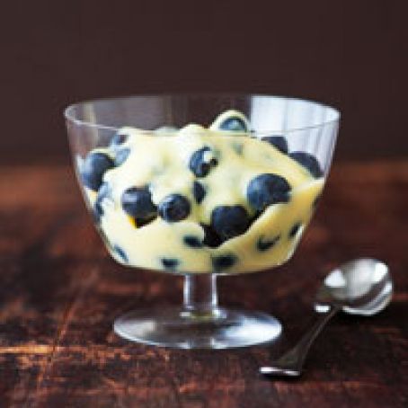 Blueberries with Custard Sauce