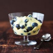 Blueberries with Custard Sauce