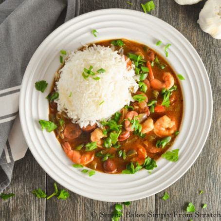 SHRIMP AND SAUSAGE GUMBO