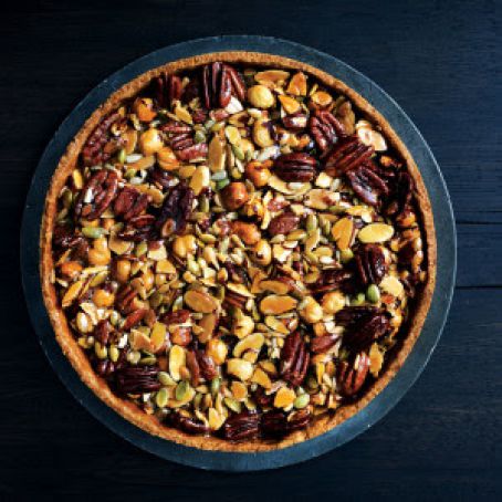 Caramelized-Honey Nut And Seed Tart