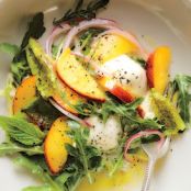 Pickled Nectarine Salad with Burrata