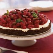 Chocolate Raspberry Tart with White Chocolate Cream