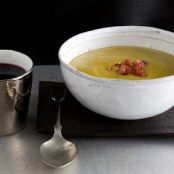 SPLIT PEA SOUP w/FRIED COUNTRY HAM