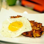 Chew:  Daphne Oz's Poached Eggs With Sweet Potato Pancakes