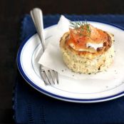 Smoked salmon soufflés