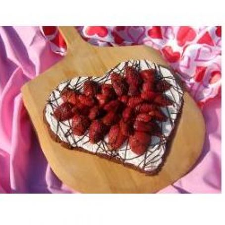 Valentine's Day Brownie Pizza