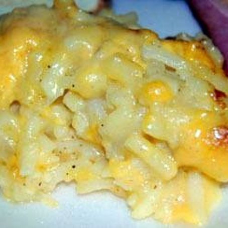 Cheesy Potato and Sharp Cheddar Hash (Rachel Ray)
