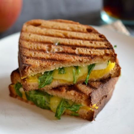 Pumpkin Grilled Cheese with Apples and Cheddar