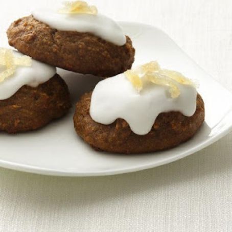 Iced Molasses Cookies