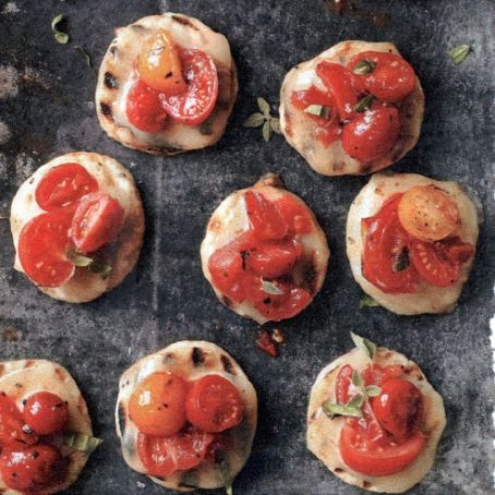 Roasted Cherry Tomato Mini Pizza Poppers (grilled on BBQ)