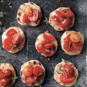 Roasted Cherry Tomato Mini Pizza Poppers (grilled on BBQ)