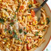 Summer Cavatelli with Corn, Tomatoes and Zucchini