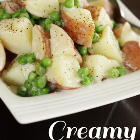 Creamy Potatoes, Peas and Ham
