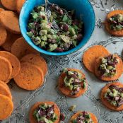 Tomato-Thyme Shortbreads with Olive Gremolata