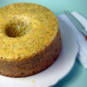 Passion fruit, almond and poppy seed cake