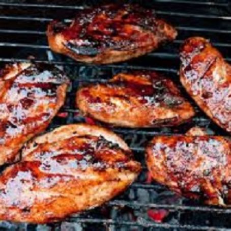 Grilled Chicken Breasts w/Cherry-Chipotle Sauce