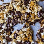 Popcorn Toffee Crack Bars