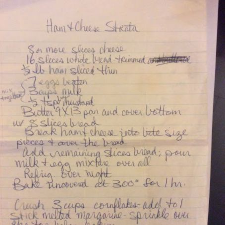 Ham & Cheese Strata