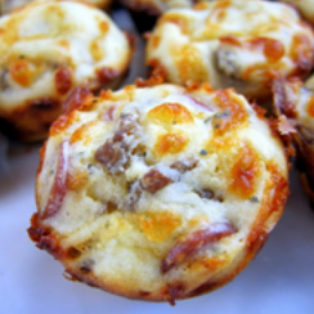 Sausage, Pepperoni Pizza Puffs
