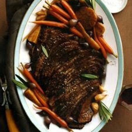 Braised Brisket with Carrots, Garlic, and Parsnips