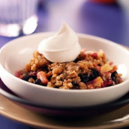 Blueberry-Rhubarb Crumble Recipe